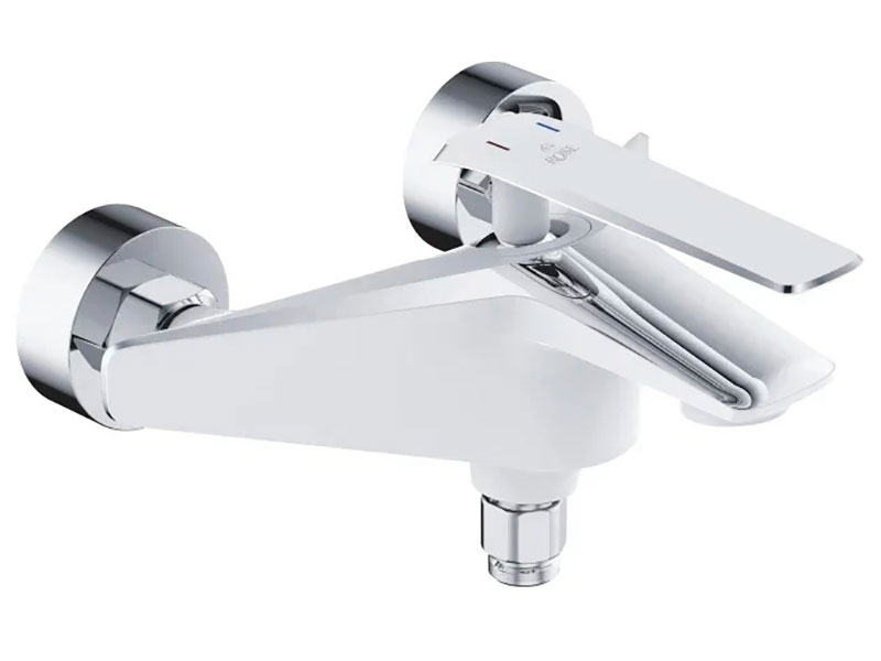 

Смеситель для ванны Rose R13F/белый (R1302F), Белый/хром