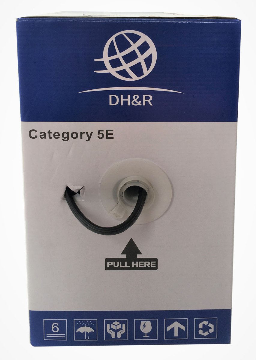 Изображение товара Кабель сетевой Ningbo UTP 4 пары cat5E solid 0.5мм CCA molded 305м черный outdoor