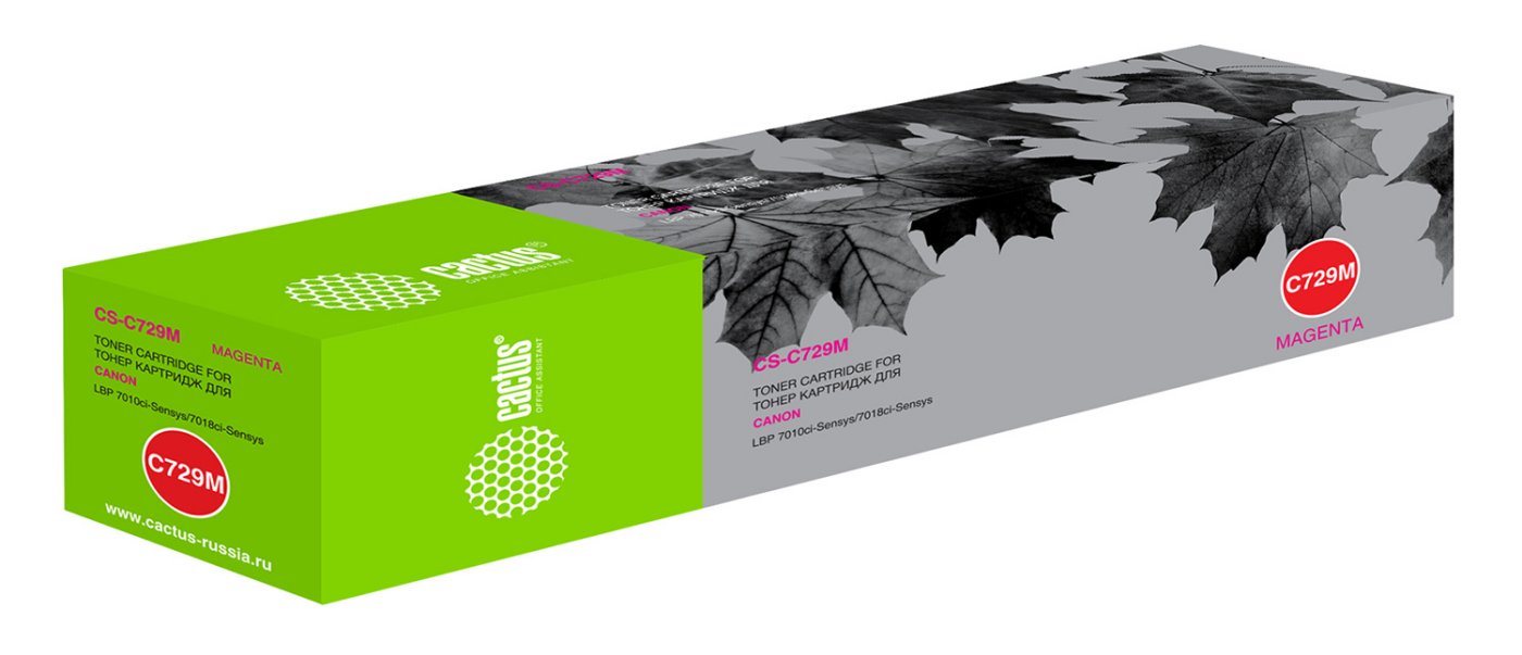 Изображение товара Картридж лазерный Cactus CS-C729M 729 M пурпурный (1000стр.) для Canon i-SENSYS LBP-7010C/ LBP-7018C