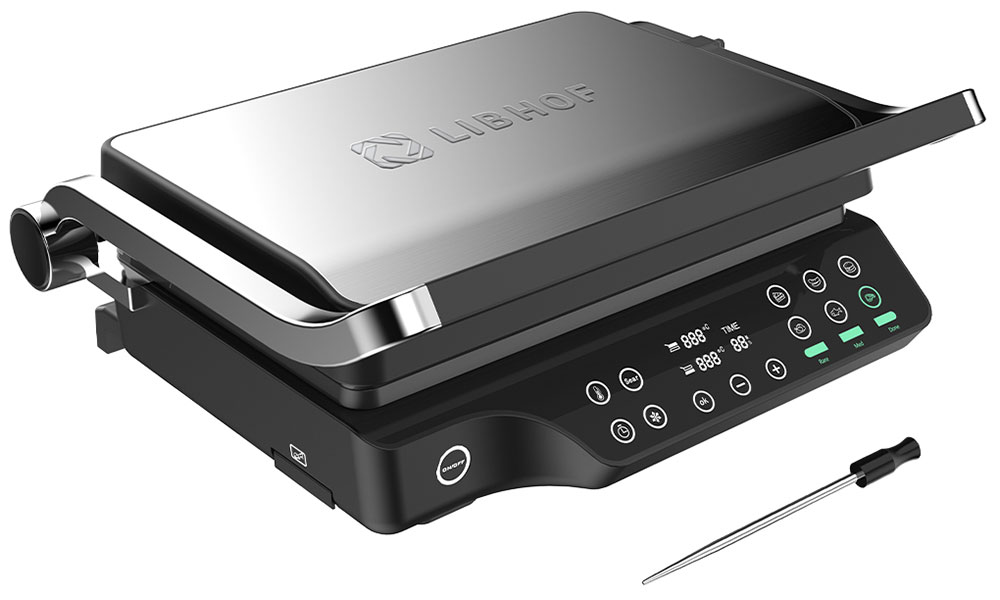 Изображение товара Контактный гриль Libhof GE-2000B мощность 2000 Вт 12 программ