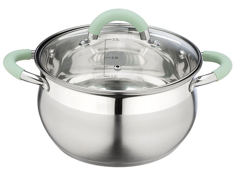 Изображение товара Кастрюля Mallony MENTOLO 3.6 л нержавеющая сталь с крышкой для всех плит