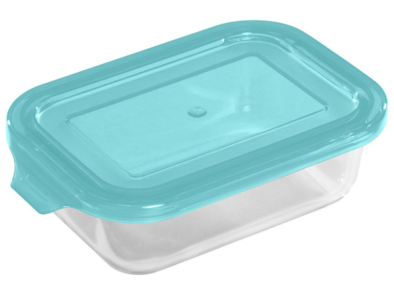 Изображение товара Контейнер из жаропрочного стекла Mallony LIMPIDO 370 мл, прямоугольный с пластиковой крышкой (005479)