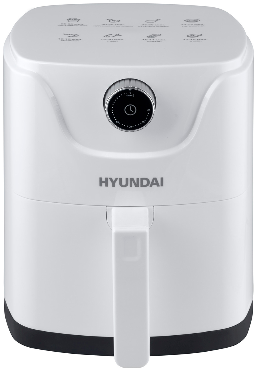 Изображение товара Аэрогриль Hyundai HYF-2052 1000Вт, белый/серебристый