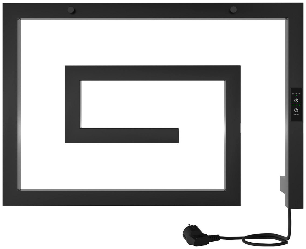 Изображение товара Полотенцесушитель электрический Indigo Lira, без полки, черный муар (DGL40-60BRRt)