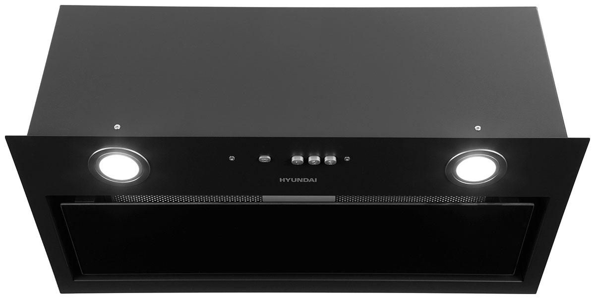 Изображение товара Вытяжка Hyundai HBB 6036 BG скрытая для кухни с освещением и управлением