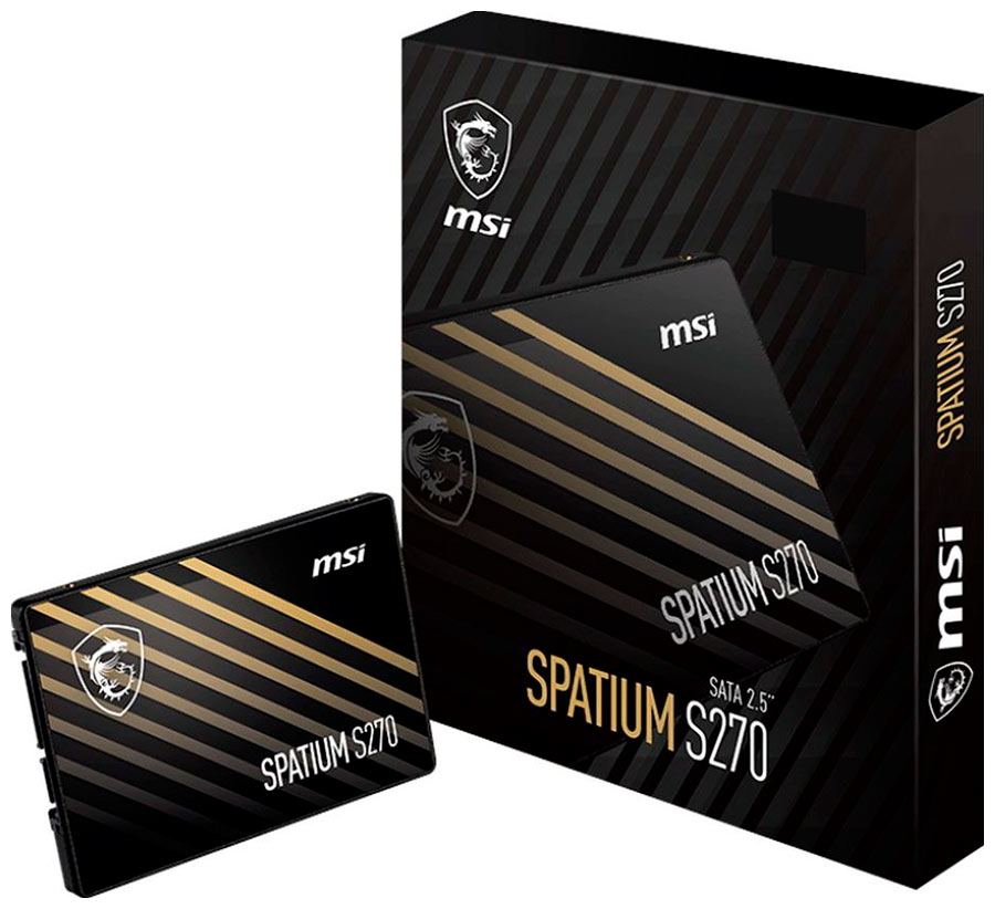 Изображение товара SSD накопитель MSI SPATIUM S270 480 ГБ SATA III быстрый и надежный