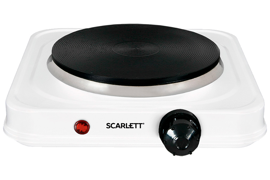 Настольная плита Scarlett (SC-HP700S41) 1000 Вт, белый Настольная плита Scarlett (SC-HP700S41) 1000 Вт, белый