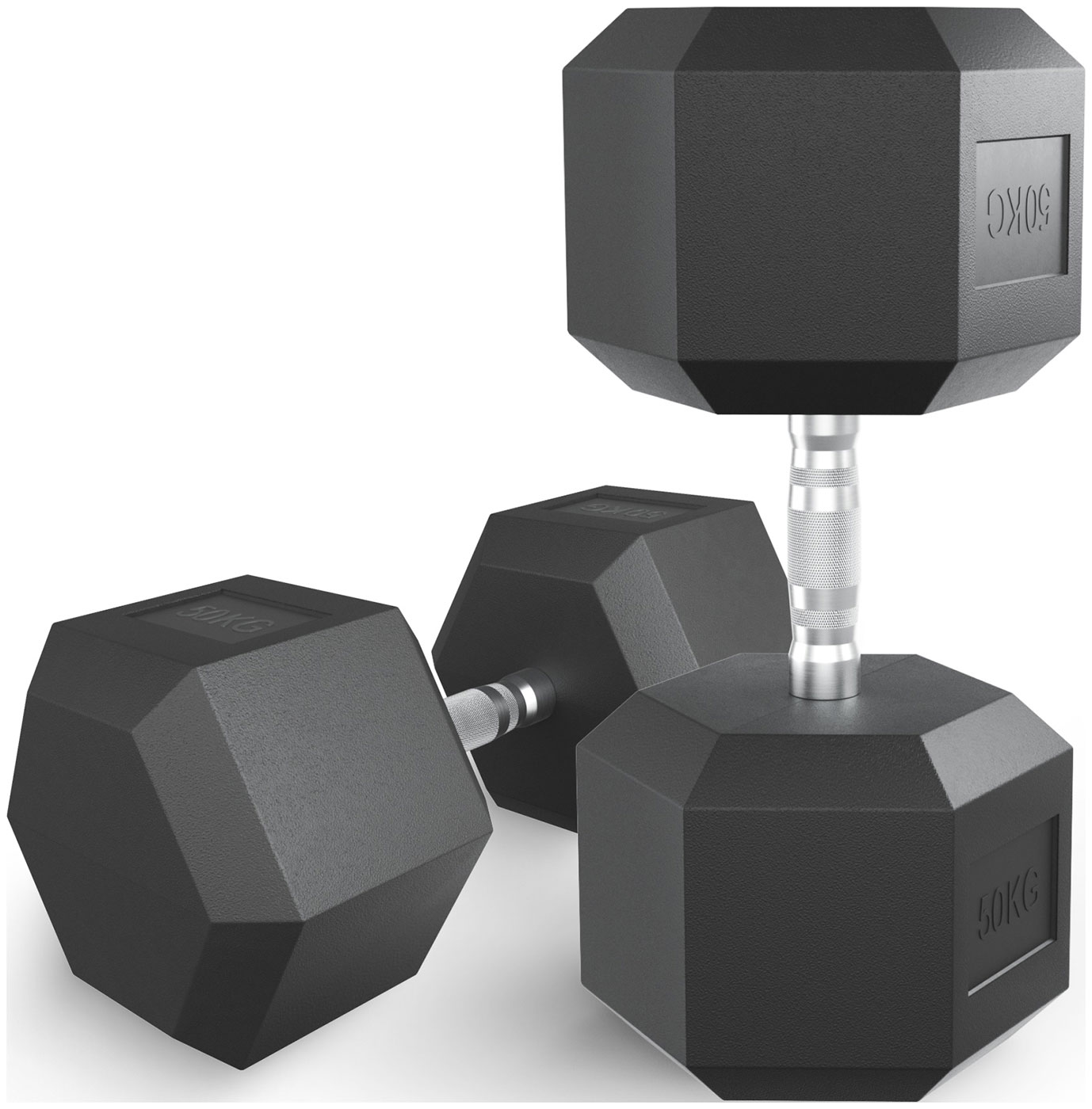 Изображение товара Гантель гексагональная Unix Fit обрезиненная, 50 кг