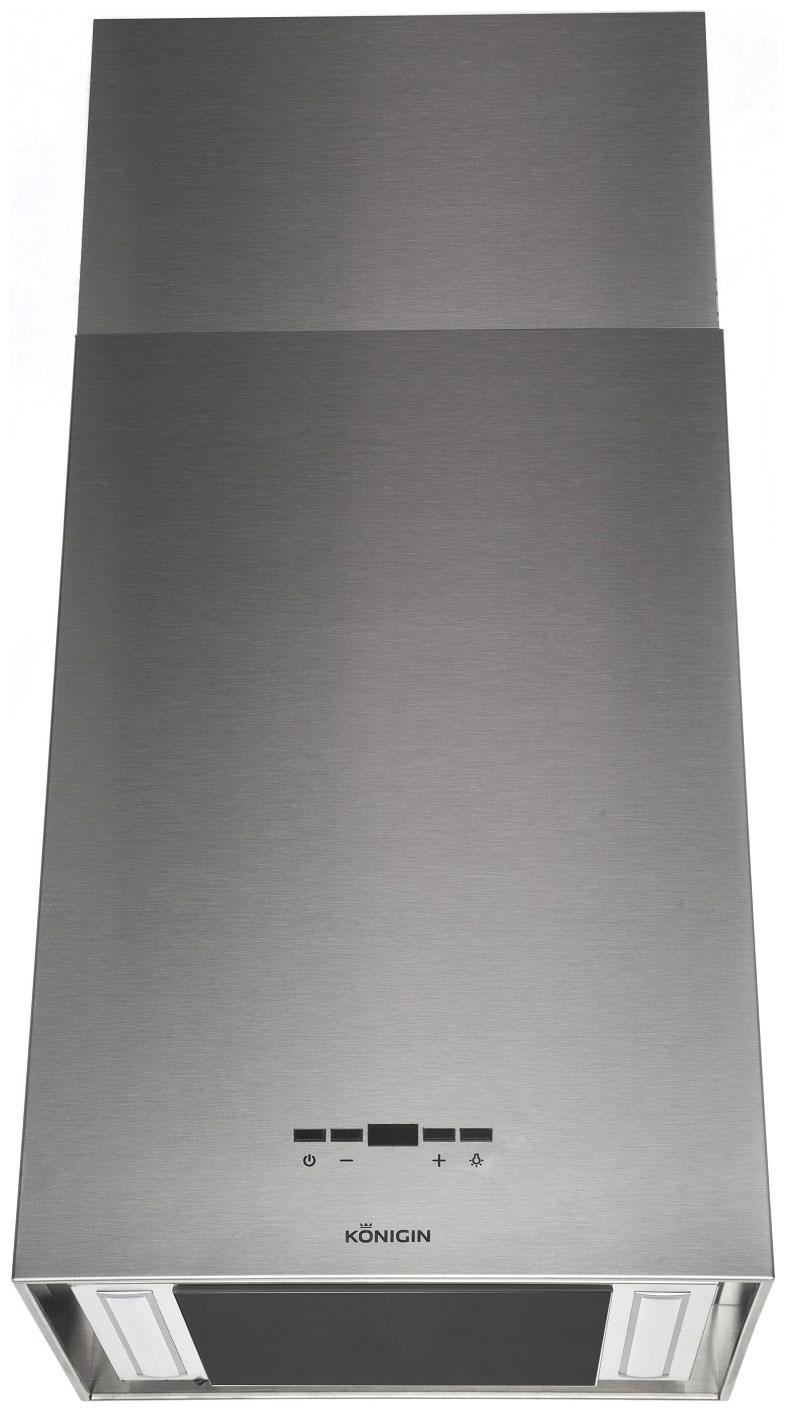 Изображение товара Дизайнерская островная вытяжка Konigin Geometry Inox/Black Glass 1200 м3/ч