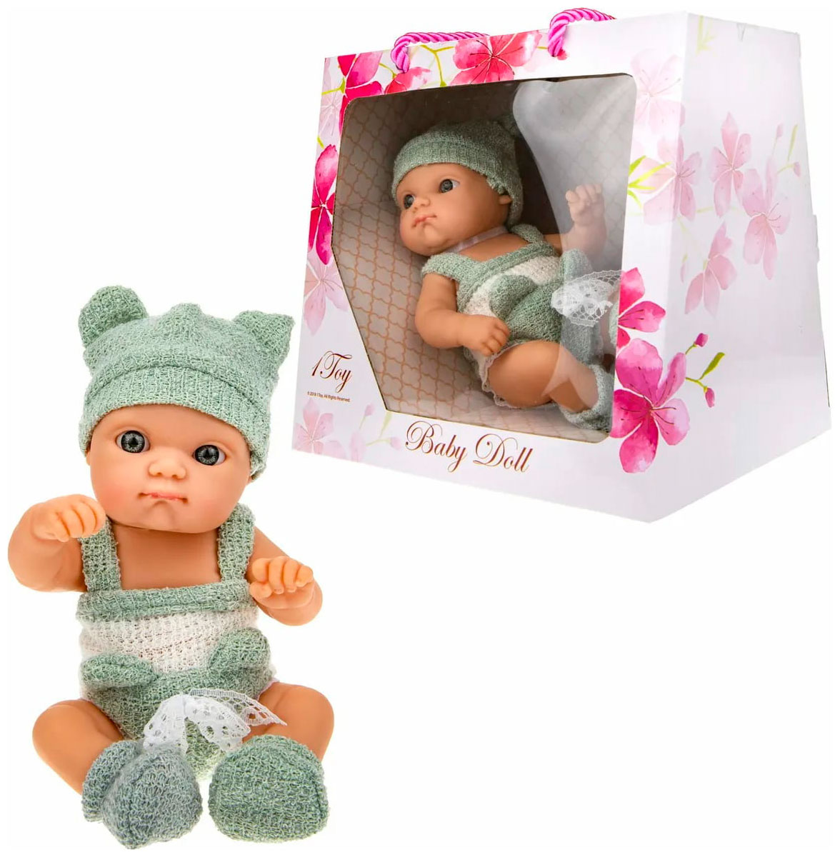 Пупс 1 Toy Baby Doll, в голубом костюмчике, 20 см Т22489 Пупс 1 Toy Baby Doll, в голубом костюмчике, 20 см Т22489