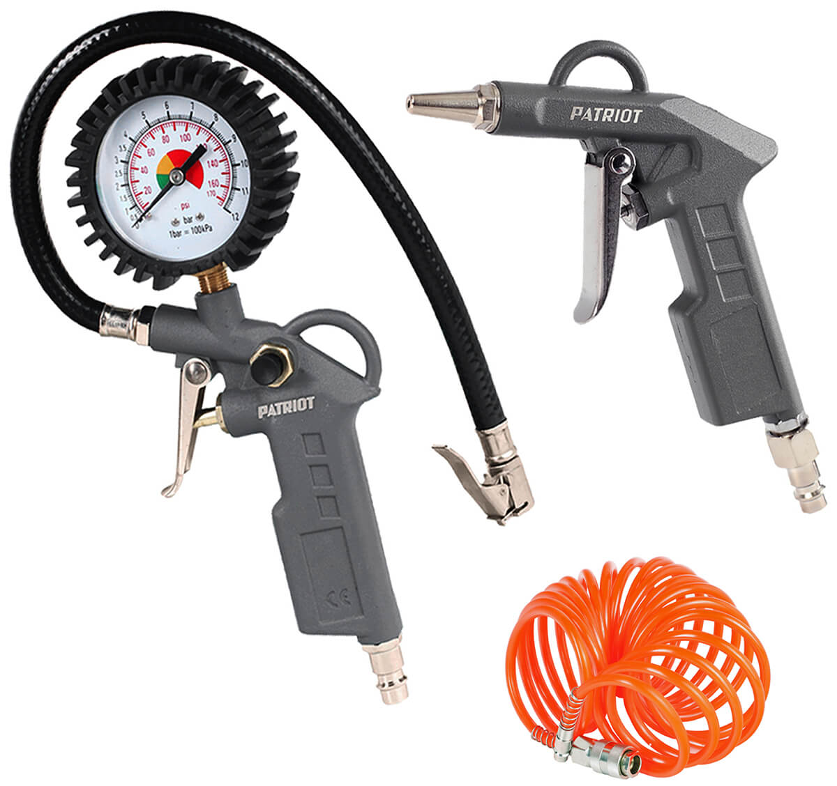 

Набор пневмоинструментов Patriot KIT 3C, 3 предмета+3 сопла