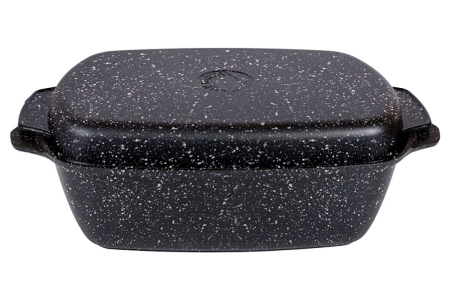 Изображение товара Гусятница Kukmara 5.5 л темный мрамор антипригарное покрытие