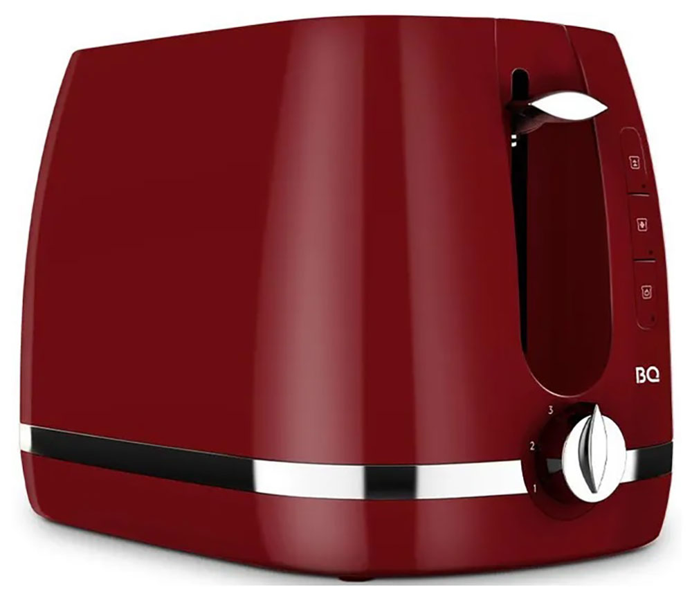Изображение товара Тостер BQ T1711 красный с двумя отсекоми и 6 режимами поджаривания