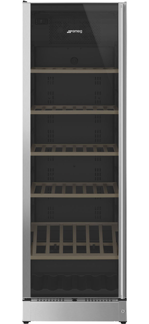 Изображение товара Винный шкаф Smeg SCV115GS двухзонный нержавеющая сталь 368 л