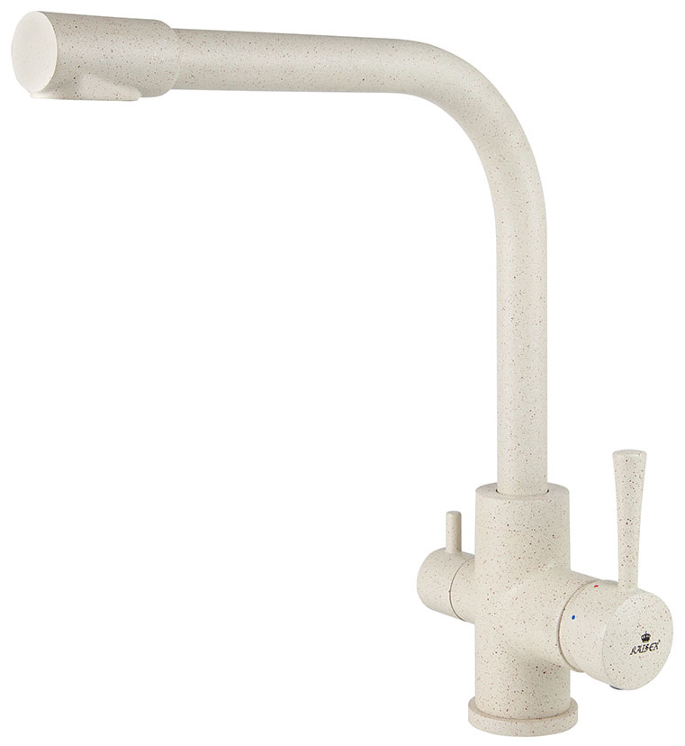 Изображение товара Кухонный смеситель Kaiser Merkur 26044-11 бежевый мрамор однорычажный с фильтром