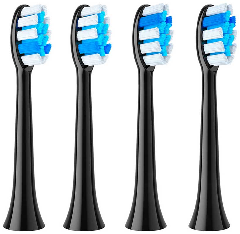 

Сменные насадки для электрических зубных щеток Bitvae S2/S3 (4 шт) (S2/S3 Heads) GLOBAL, черные