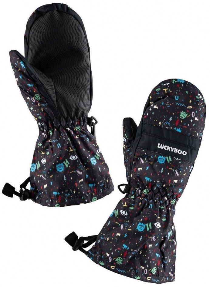 Изображение товара Варежки LuckyBoo FUTURE черные для лыж и сноуборда, размер M