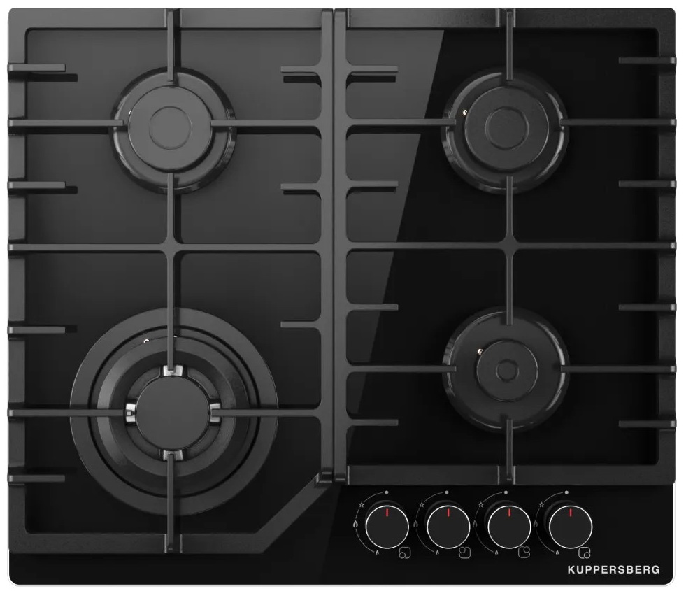 

Газовая варочная панель Kuppersberg FG 66 B, Черный
