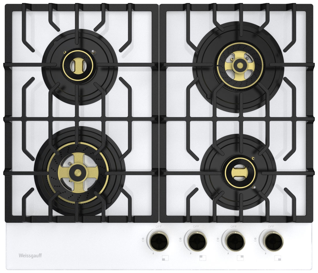 Изображение товара Газовая варочная панель Weissgauff HGG 644 WG Premium Brass