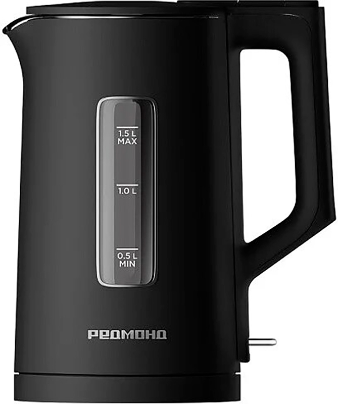 Изображение товара Электрический чайник Редмонд KG255 1.5 л черный со стеклянной колбой и LED-подсветкой