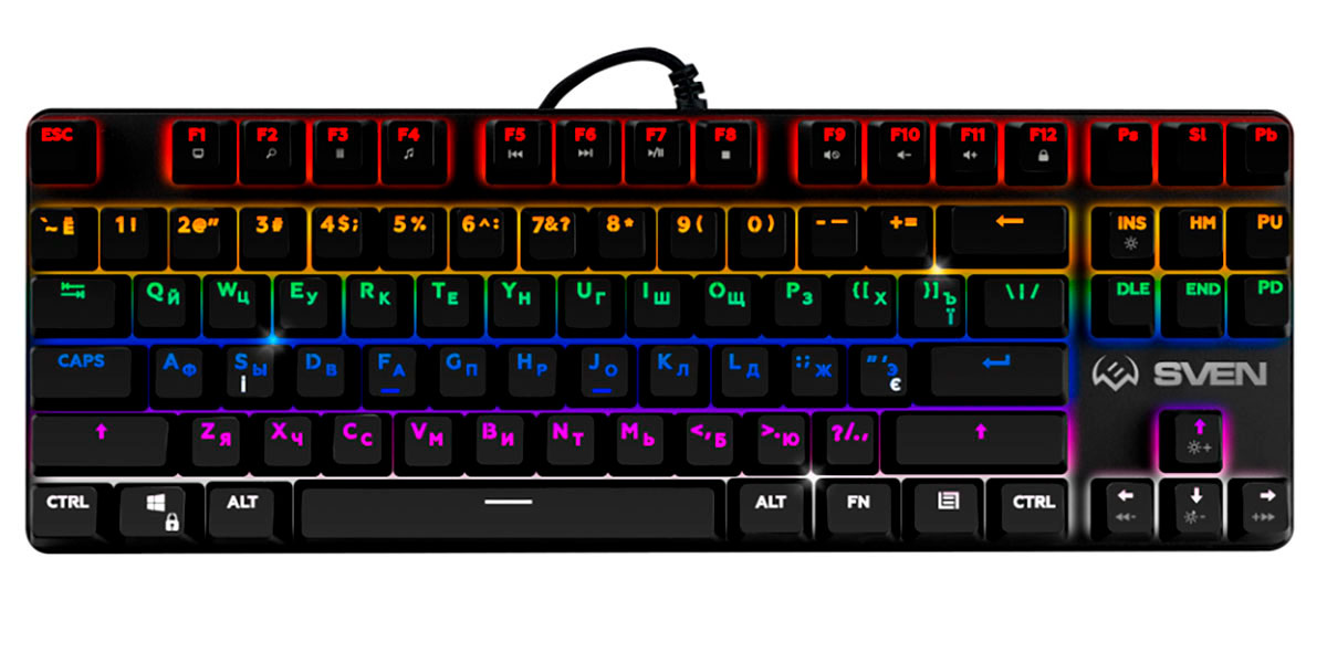 Изображение товара Механическая игровая клавиатура Sven KB-G9150 с синими переключателями и подсветкой