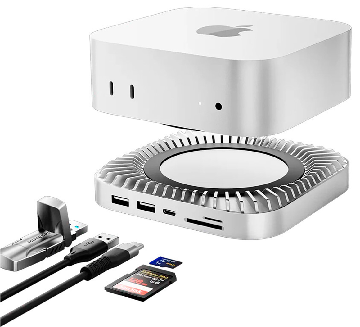 Изображение товара Универсальная док-станция Movespeed DK5A1 для Mac Mini M4/M4 Pro USB-C HDMI кардридер