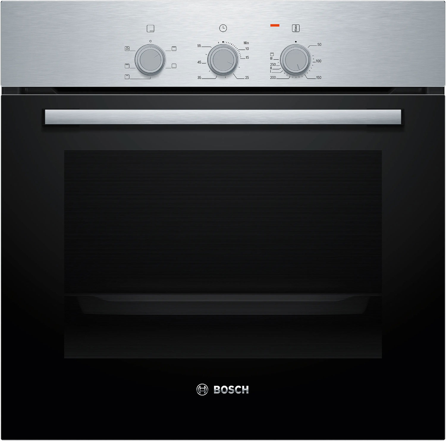 Изображение товара Электрический духовой шкаф Bosch HBF011BR0T с паровой самоочисткой и 4 режимами нагрева Изображение товара Электрический духовой шкаф Bosch HBF011BR0T с паровой самоочисткой и 4 режимами нагрева