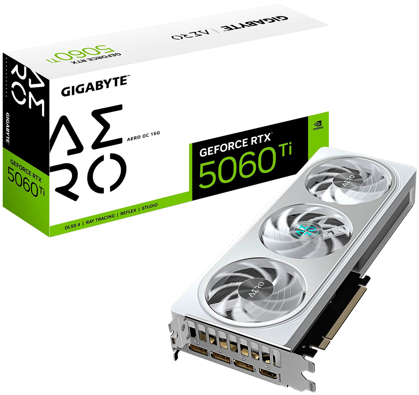 Изображение товара Видеокарта Gigabyte GeForce RTX 5060 Ti AERO OC 16GB (GV-N506TAERO OC-16GD)