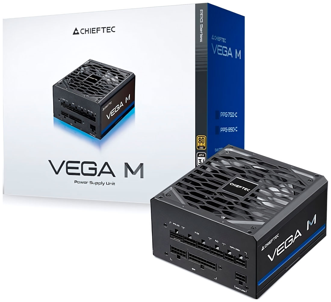 

Блок питания Chieftec Vega M ATX 850W GOLD (PPG-850-C), Черный