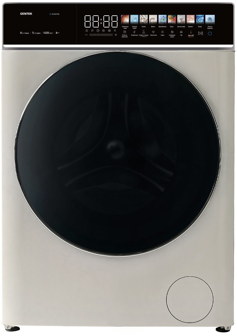 Изображение товара Стиральная машина с сушкой Centek CT-1946 узкая 8/5 кг А+++ функцией паром