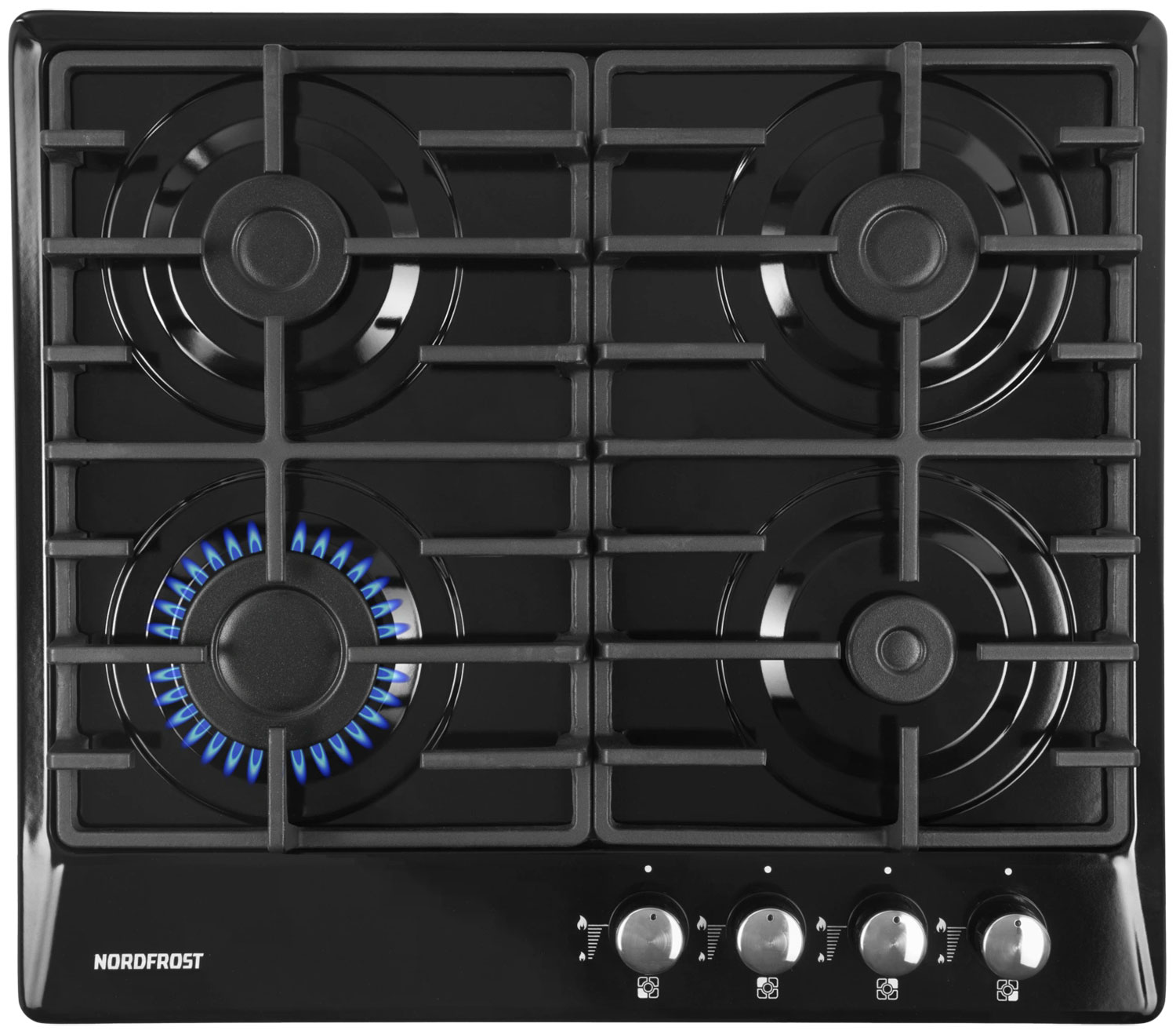 

Газовая варочная панель NordFrost HS 6041 B, Черный
