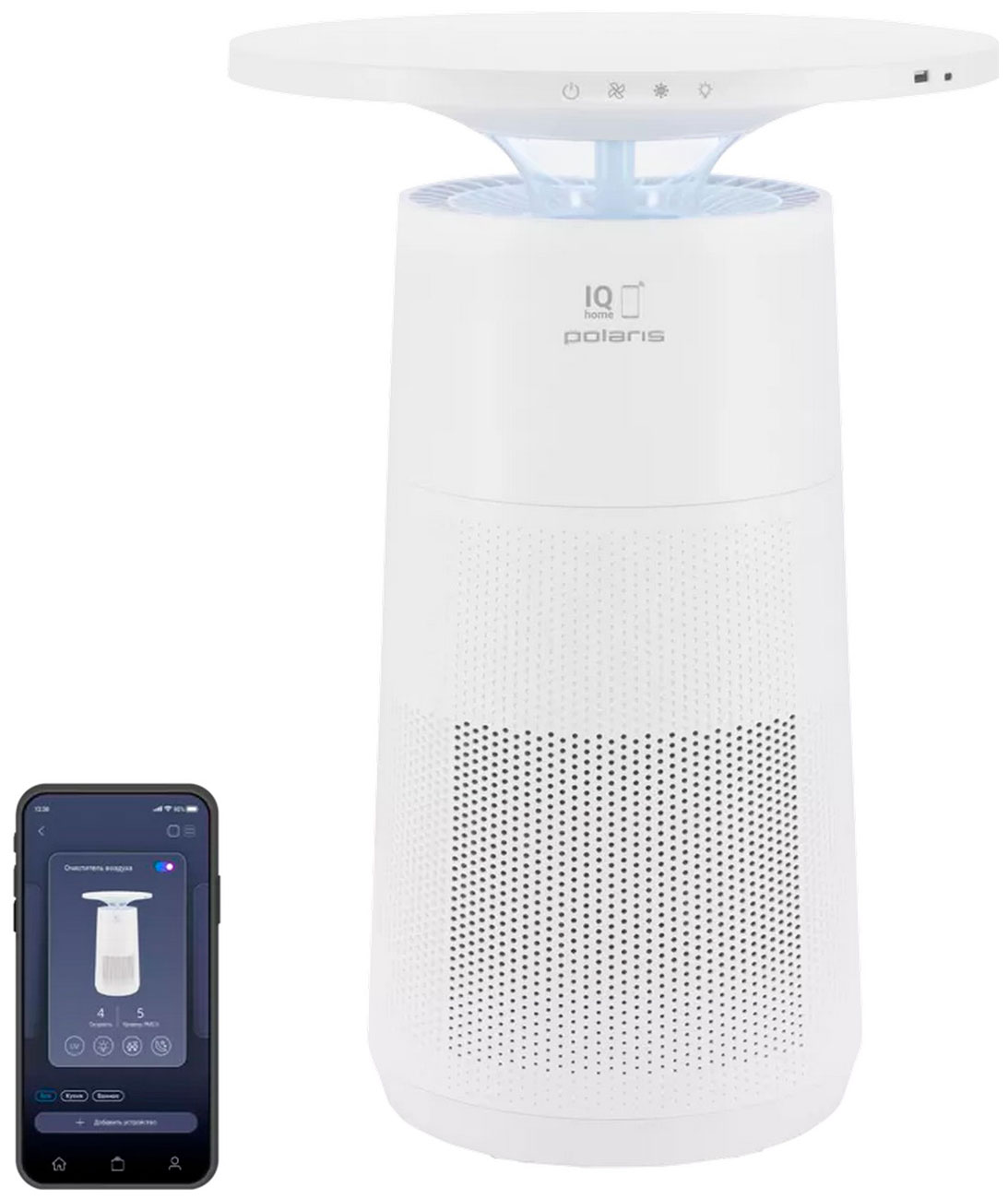Изображение товара Воздуxоочиститель Polaris PPAT 80P WIFI IQ Home, белый
