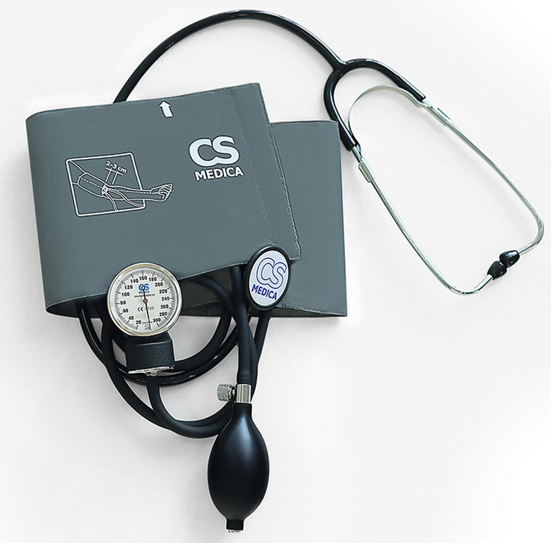 Изображение товара Тонометр CS Medica CS-115 G (Со встроенным фонендоскопом) серая манжета