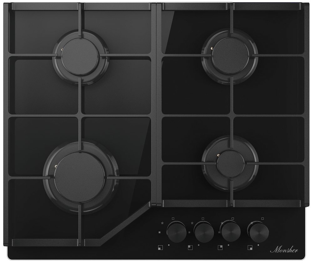 

Газовая варочная панель Monsher MGG 62 Noir, Черный
