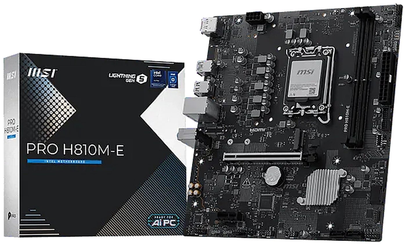 Изображение товара Материнская плата MSI PRO H810M-E (LGA1851, mATX)
