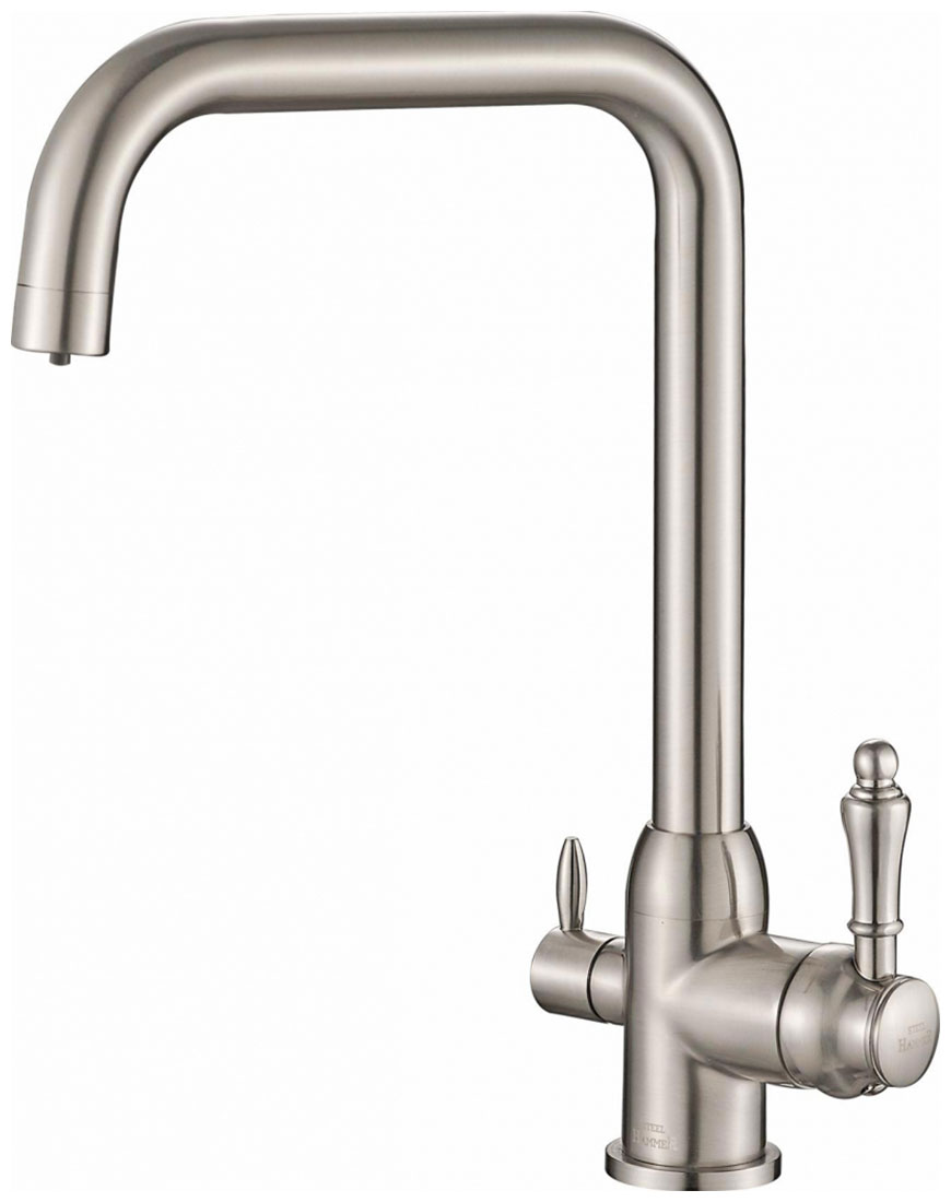 Изображение товара Кухонный смеситель Zorg SH 725 Satin комбинированный для фильтра с поворотным изливом