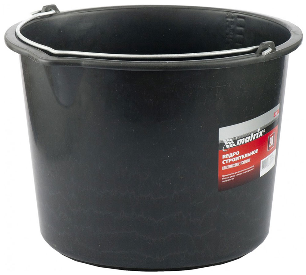 Изображение товара Ведро Matrix 81439 строительное пластмассовое 20 л, усиленное