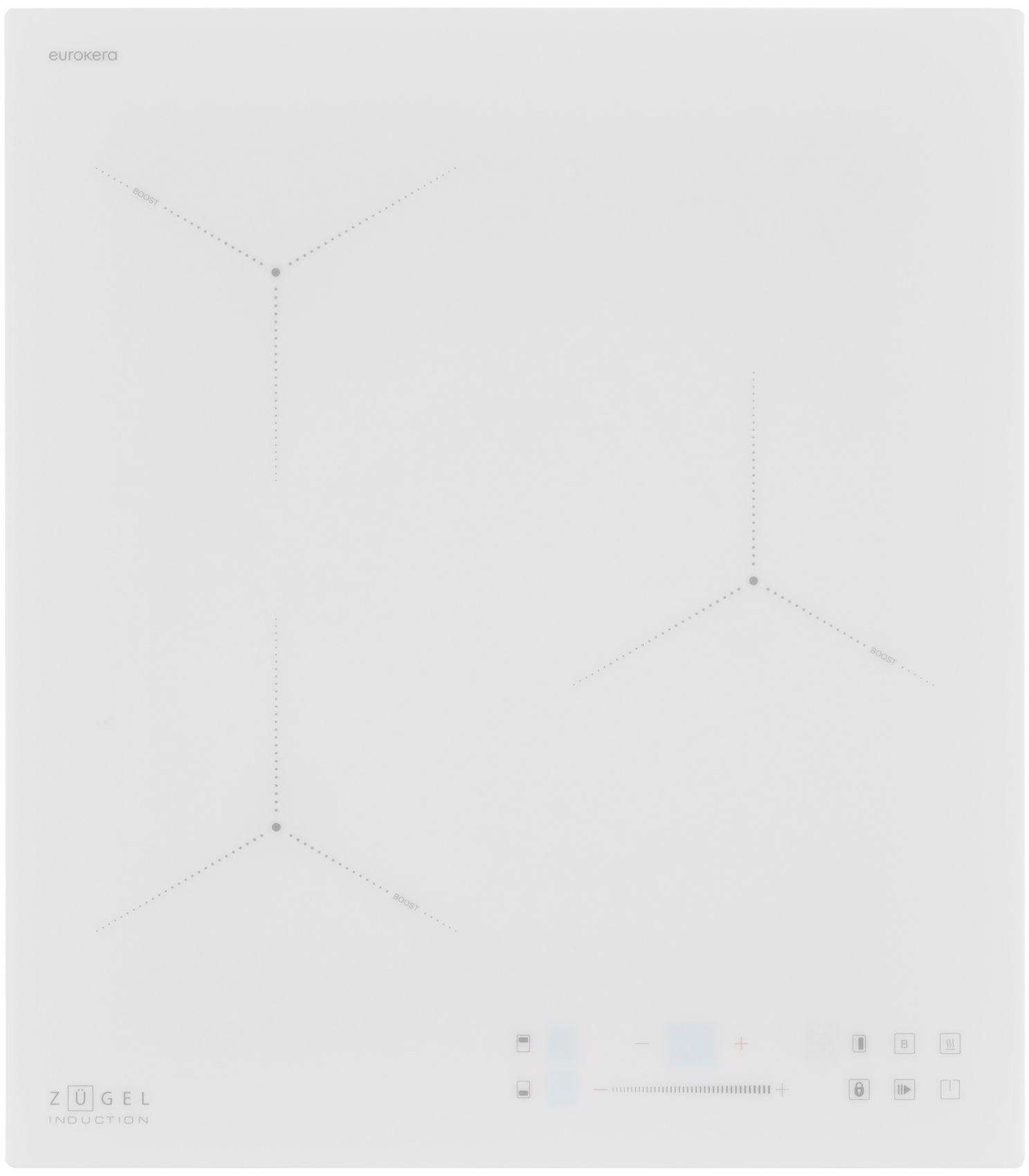 Изображение товара Электрическая варочная панель Zugel ZIH453W с 3 индукционными зонами сенсорным управлением