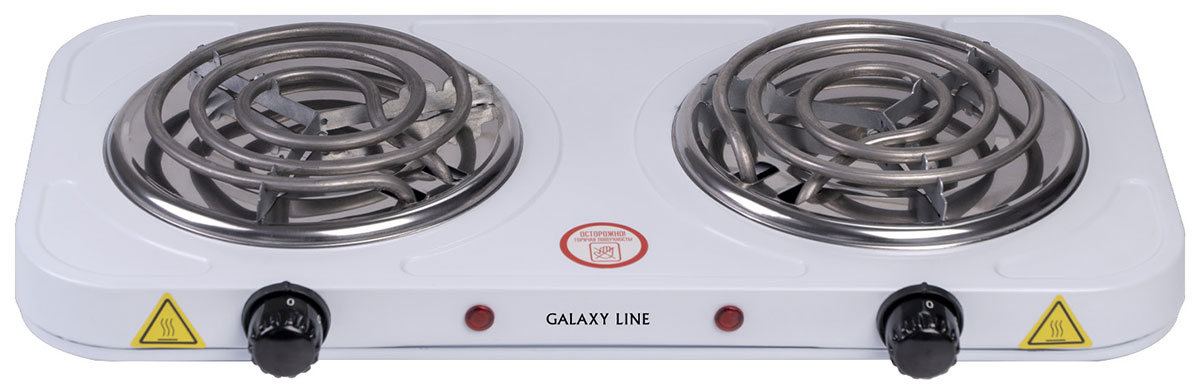 Изображение товара Настольная электрическая плита Galaxy GL3004 двухконфорочная белая