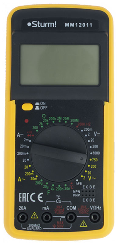 Изображение товара Мультиметр Sturm! MM12011 с функциями измерения и тестирования