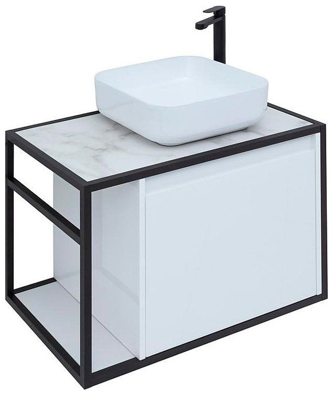 

Тумба под раковину Aquanet Nova Lite Loft 75 R белый (00261649), Белый глянцевый