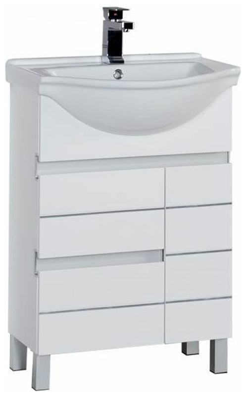 Изображение товара Тумба под раковину Aquanet Доминика 60 белый напольная мебель для ванной