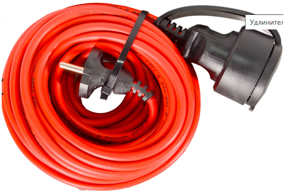 Изображение товара Удлинитель силовой Ресанта СУ-2х1-10/0 10 метров IP44 с одной розеткой