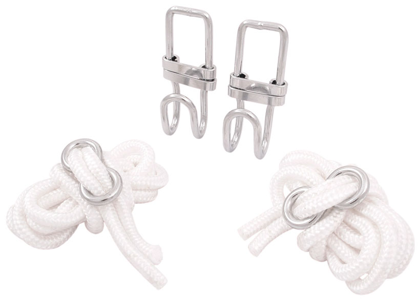 Изображение товара Система креплений для гамака Ecos FS-01 004982 2 веревки + 2 крючка + 2 стопора