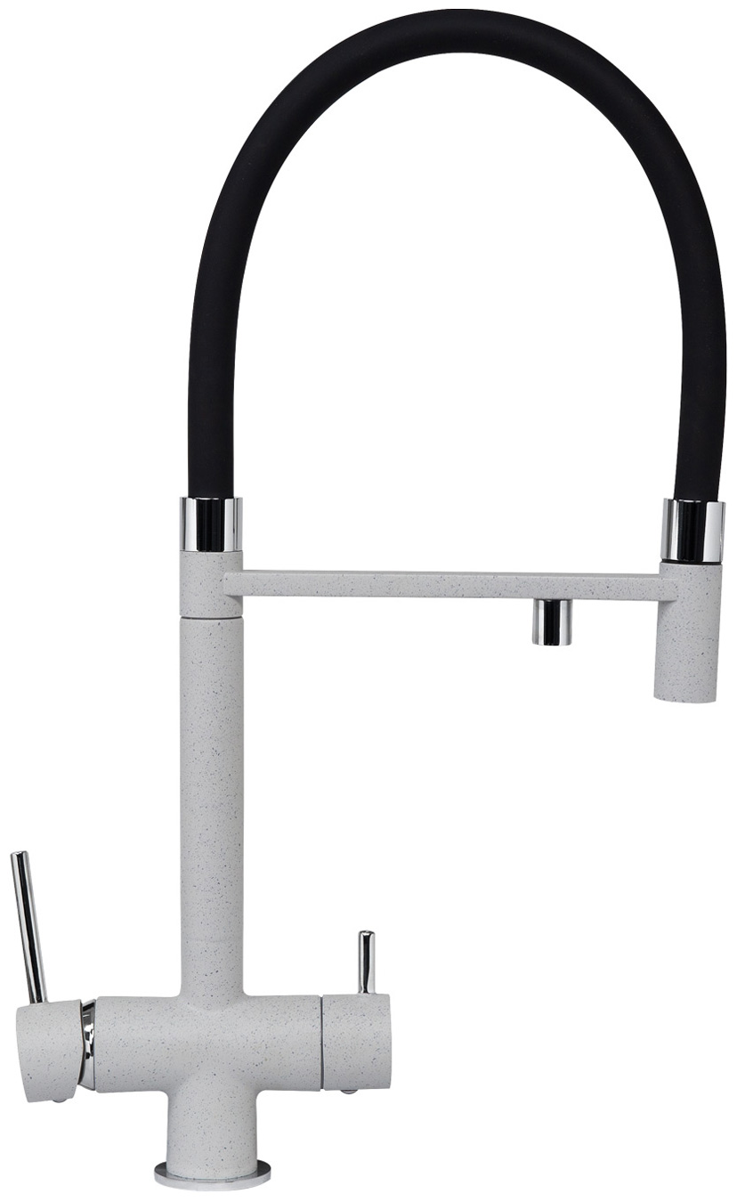Изображение товара Кухонный смеситель Zigmund & Shtain ZS 2300 высокий с фильтром и гибким изливом