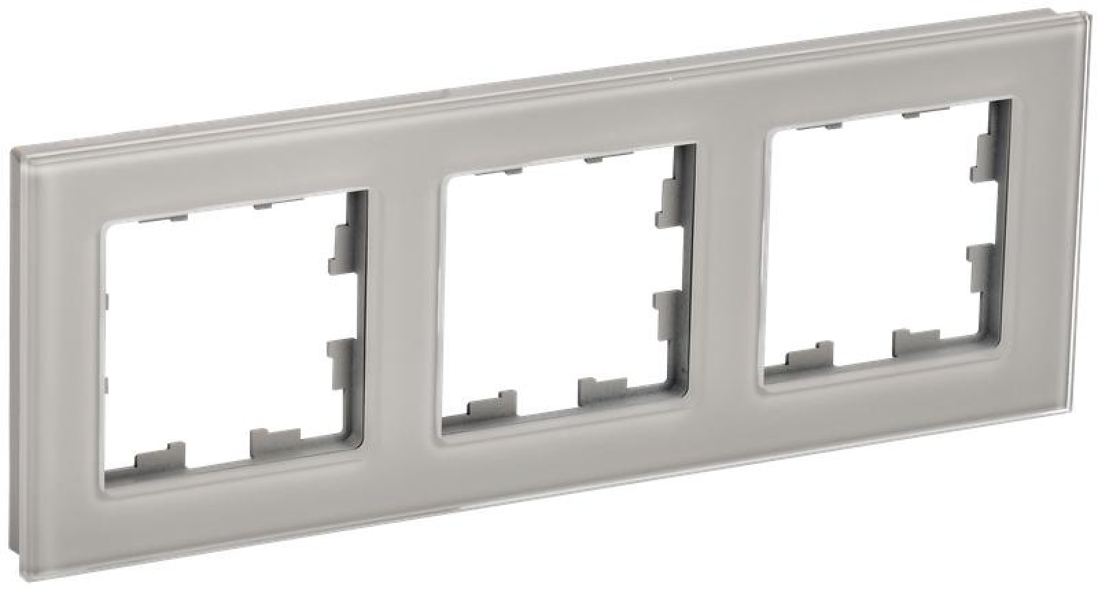 Изображение товара Рамка декоративная для электроустановочного оборудования IEK BRITE РУ-3-2-БрД, стекло дым