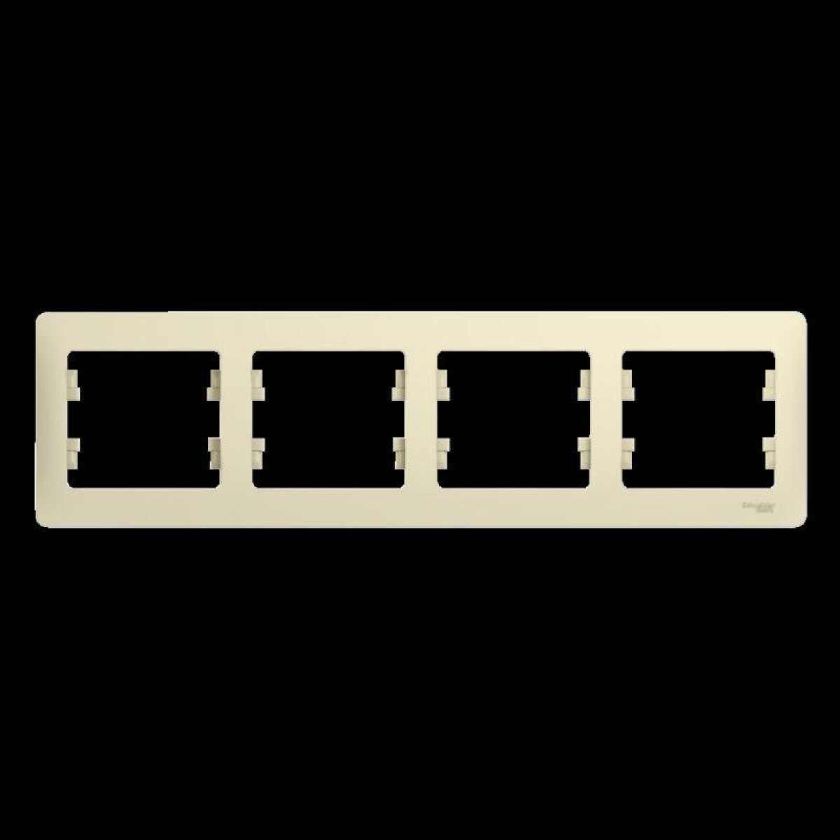 Изображение товара Рамка 4-м Glossa для электросистем Systeme Electric горизонтальная беж