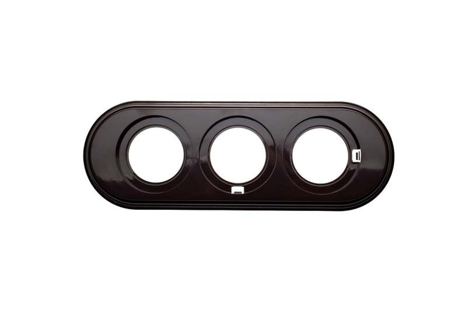 Изображение товара Рамка декоративная для ЭУИ Bironi 3-м ретро пластик коричневая