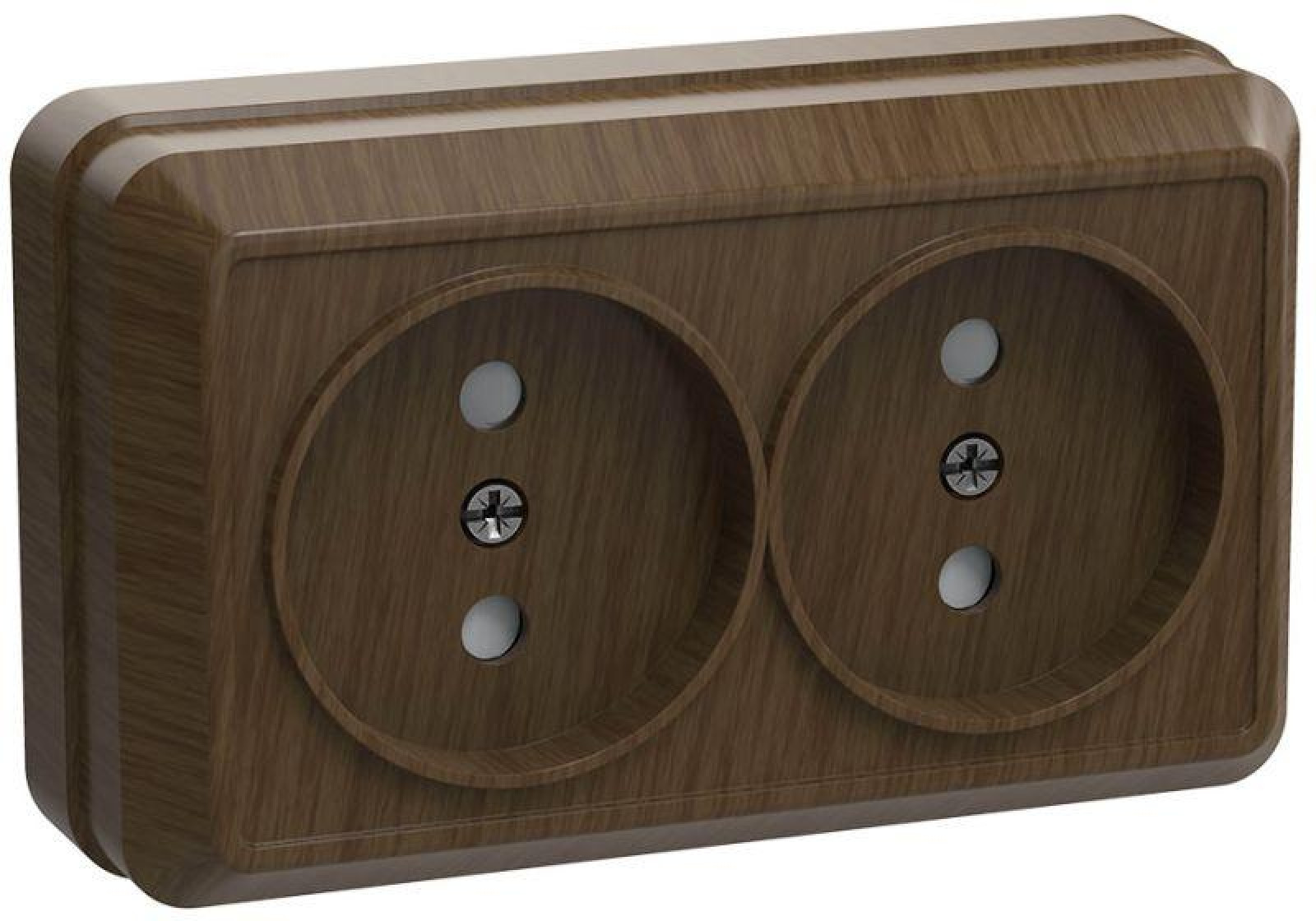 Изображение товара Розетка IEK Октава 2-м ОП 10А IP20 без заземления для открытого монтажа