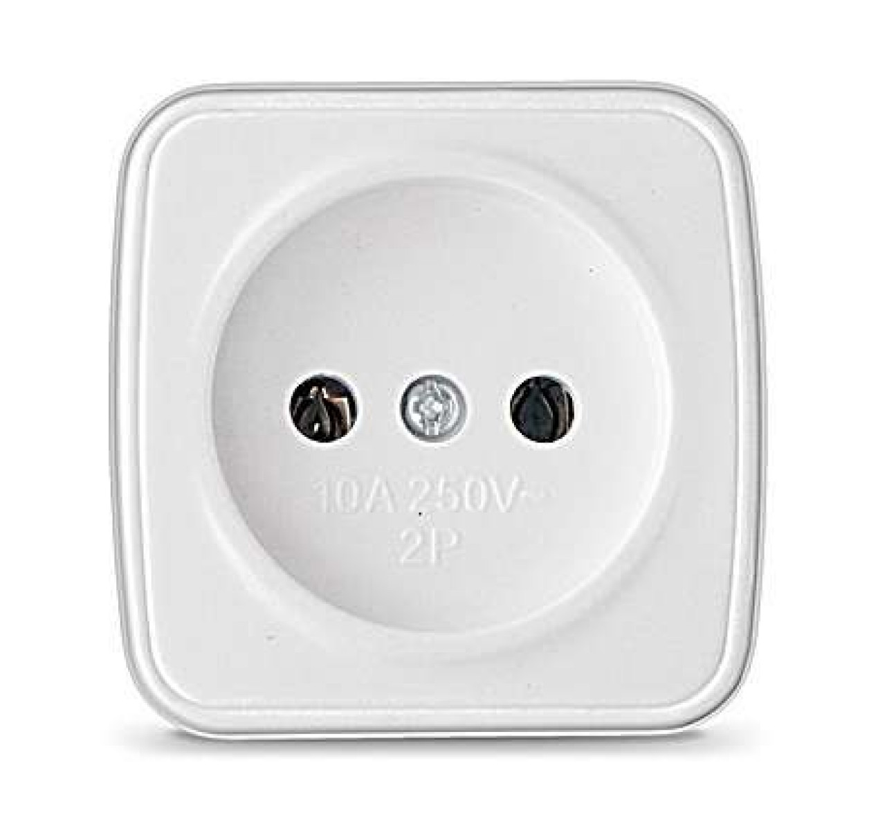 Изображение товара Розетки Союз Розетка 1-м ОП Электра 10А IP20 без заземл. бел.